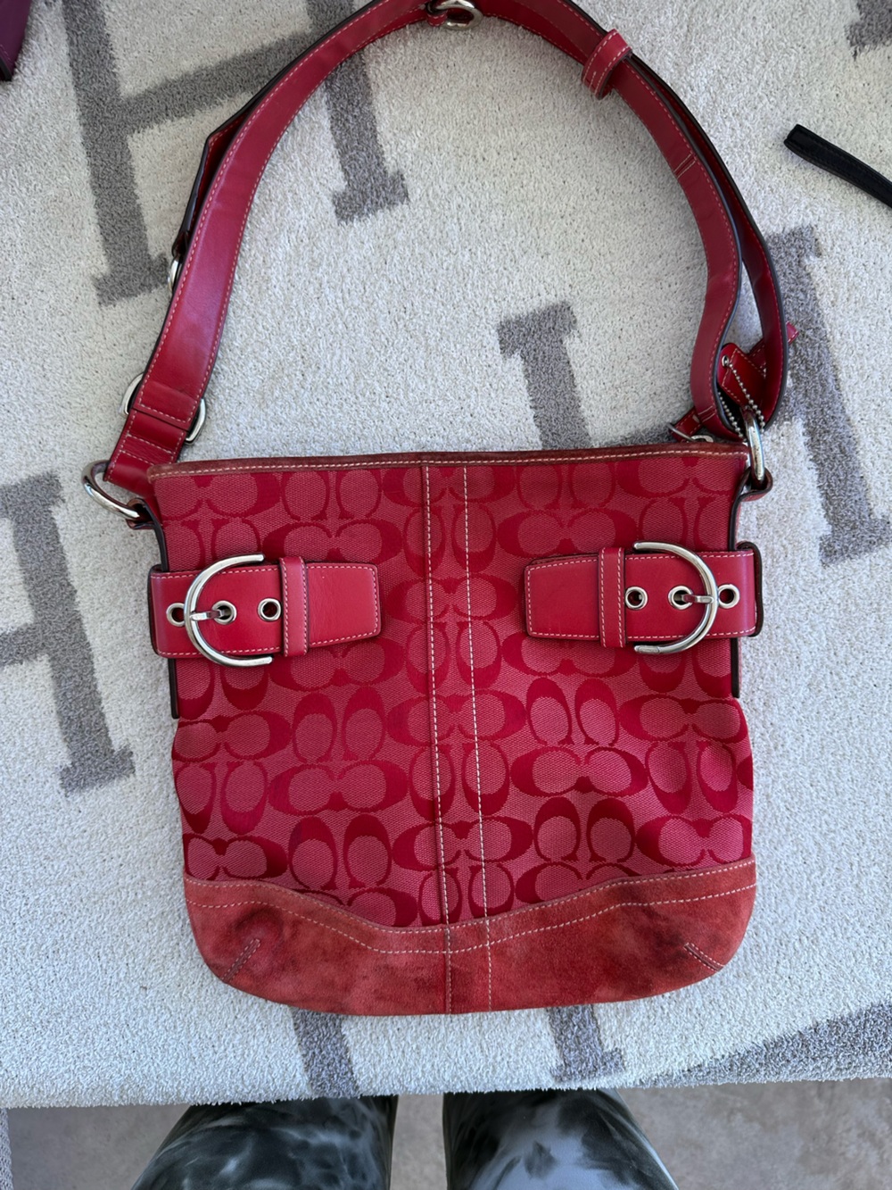 Red coach 100% authentic